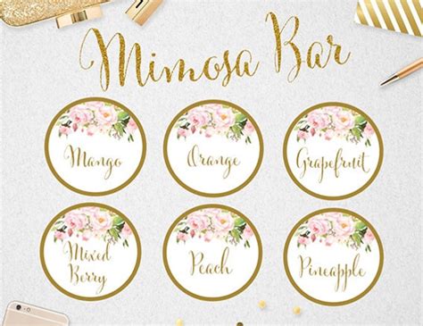 Free Printable Mimosa Bar Juice Labels